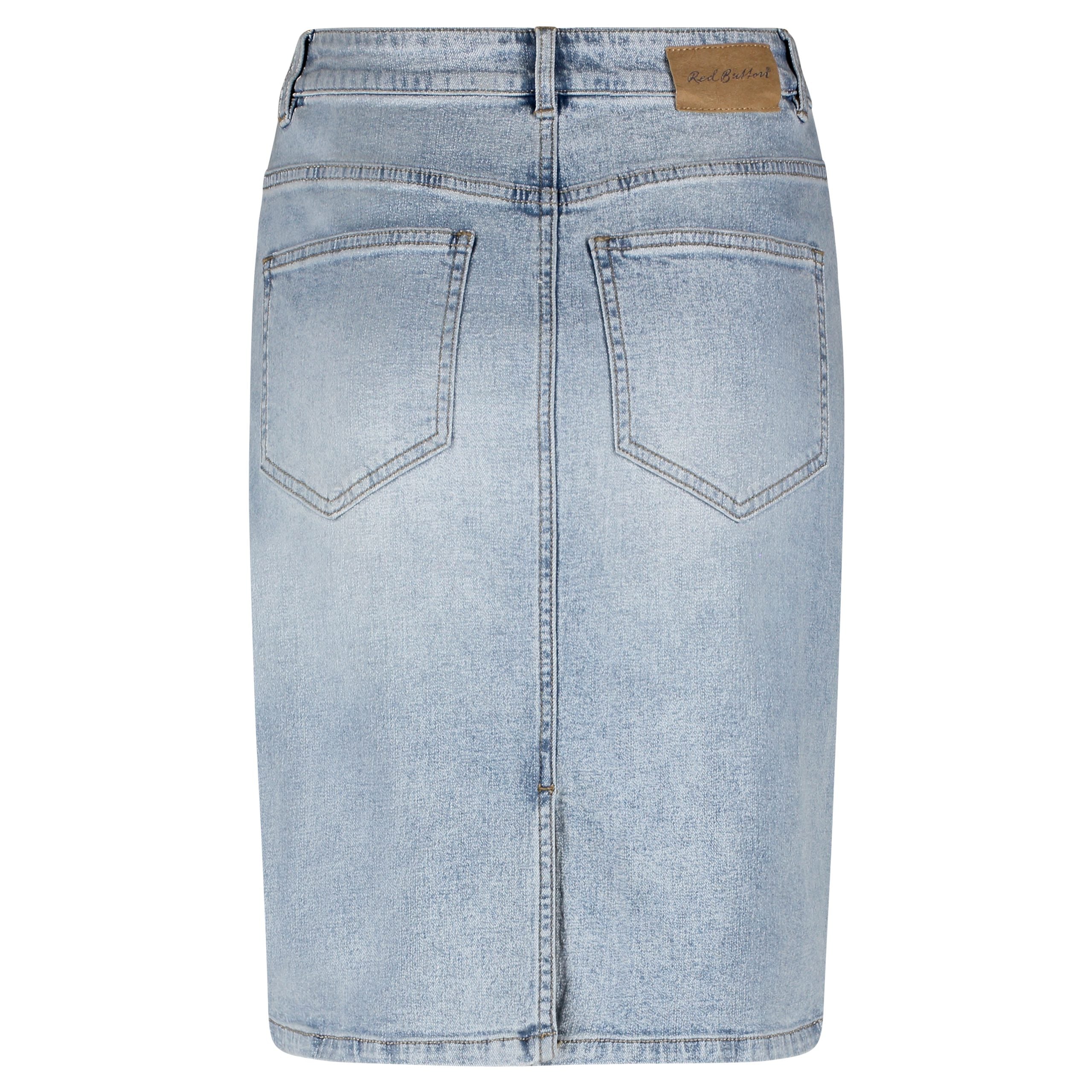 Red Button Sidney Curved Frontseam Denim Rok bleach