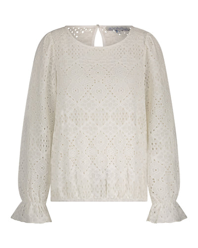 Red Button Top Ajour Off White