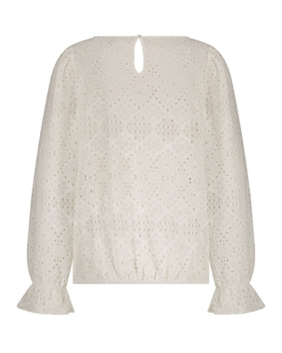 Red Button Top Ajour Off White