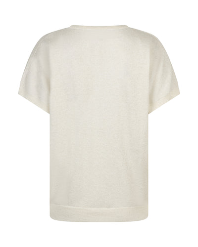 Red Button Jerry Sparkle Top pearl