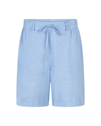 Red Button Cami Short Linen/Visco Melange lightblue