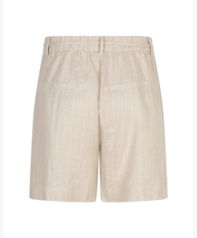 Red Button Cami Short Linen/Visco Pinstripe pebble