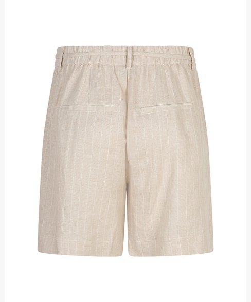 Red Button Cami Short Linen/Visco Pinstripe pebble