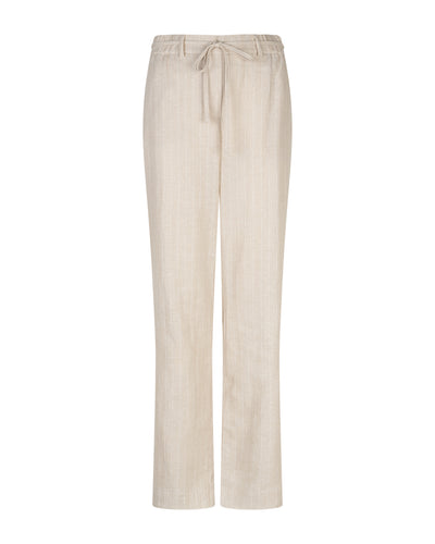 Red Button Claudette Linen/Visco Pinstripe Broek L33 pebble