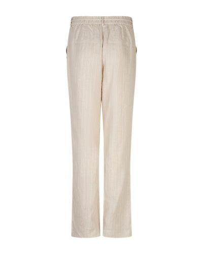 Red Button Claudette Linen/Visco Pinstripe Broek L33 pebble