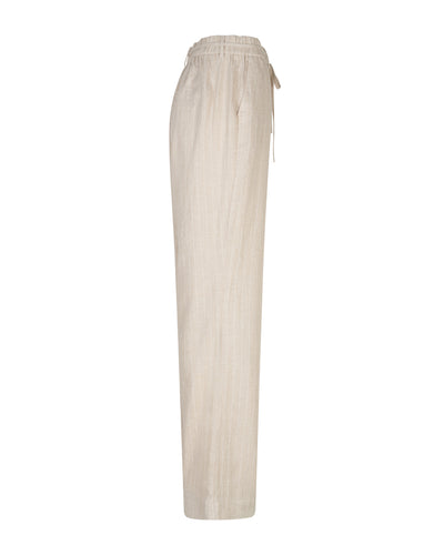 Red Button Claudette Linen/Visco Pinstripe Broek L33 pebble