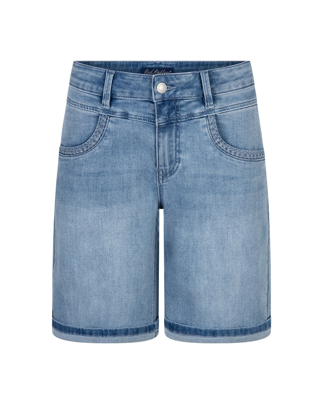 Red Button Sienna Short Embroidery lightstone