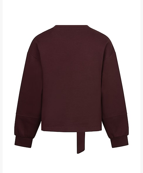 Red Button Shakira Belt Top burgundy
