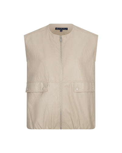 Red Button Ivy Gilet Leer pebble