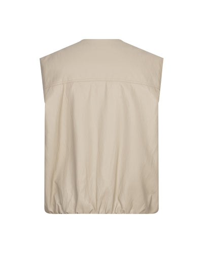 Red Button Ivy Gilet Leer pebble