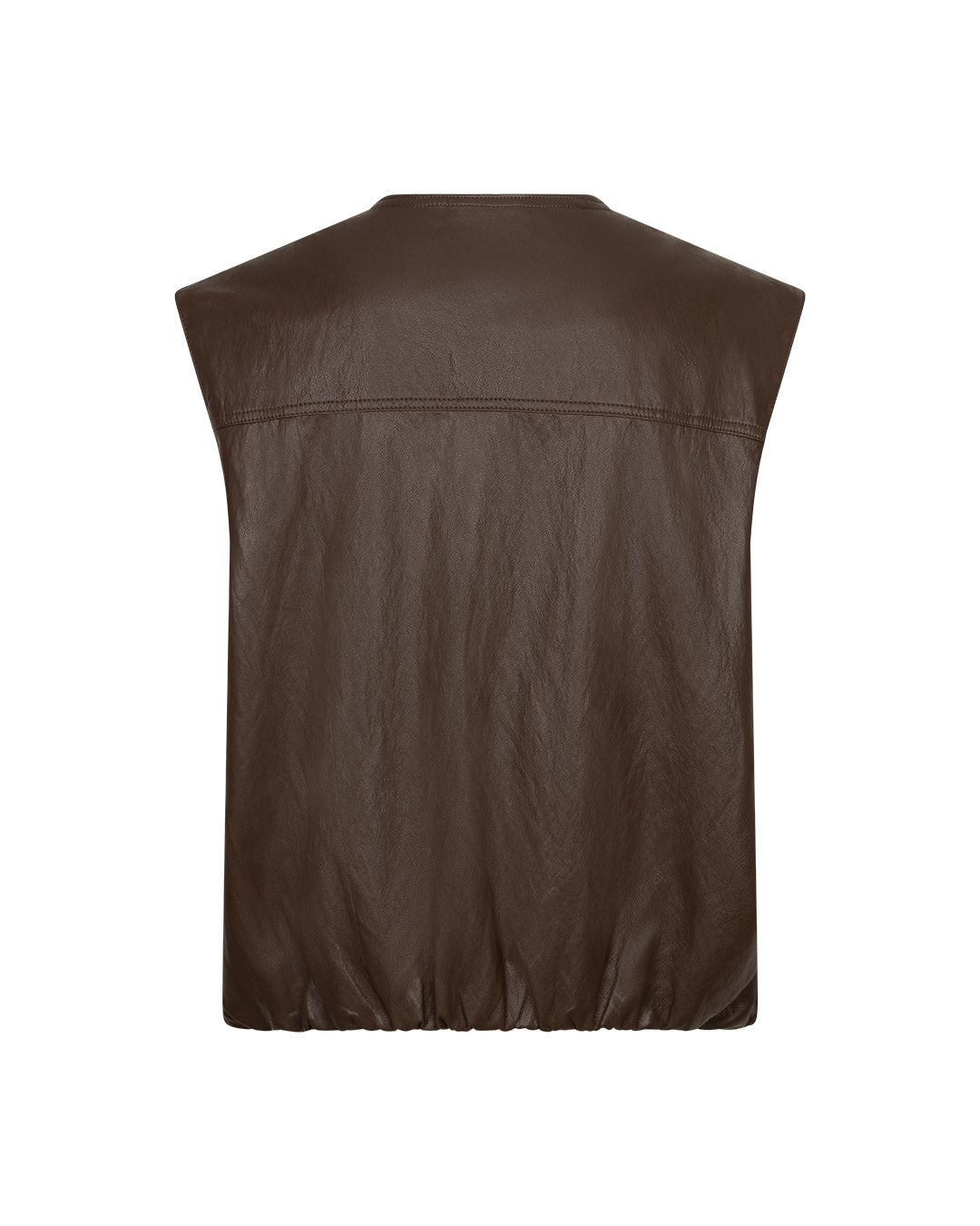 Red Button Ivy Gilet Leer mid brown