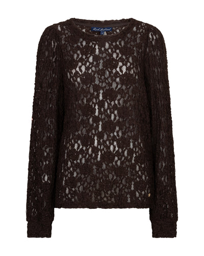 Red Button Top Lace espresso