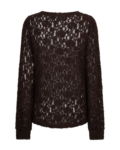 Red Button Top Lace espresso