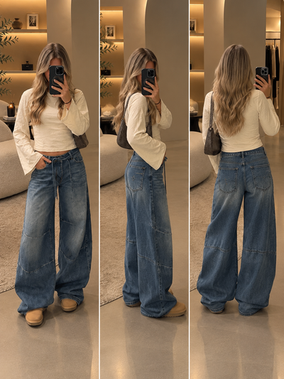 Queen Hearts Barrel Jeans 1001 dark denim