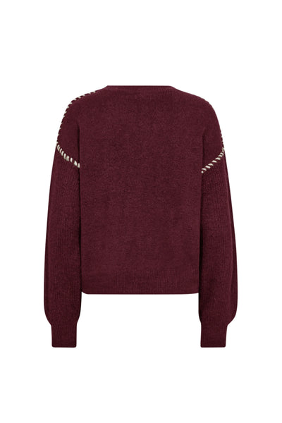 Freequent Kinlock Pullover trui port royale w. moonbeam burgundy