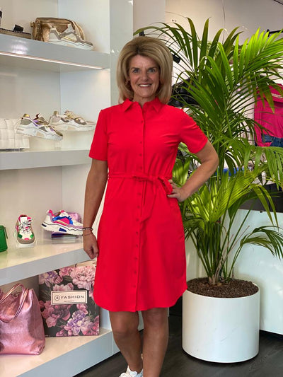 Mi Piace Travelstof Jurk rood 202079