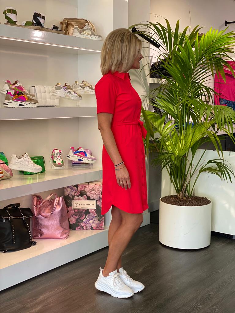 Mi Piace Travelstof Jurk rood 202079