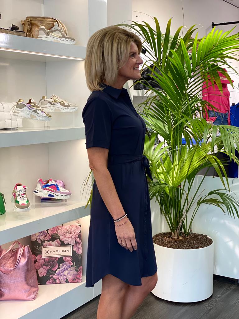 Mi Piace Travelstof Jurk donkerblauw 202079/202172