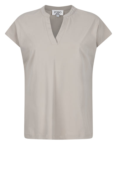 Zoso Kimberly Travelstof Shirt sand stone
