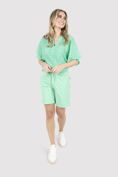 Zoso Bowie Travelstof Korte Broek mint