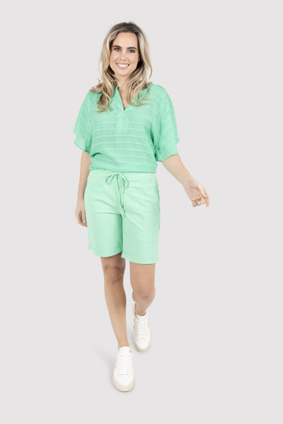 Zoso Bowie Travelstof Korte Broek mint