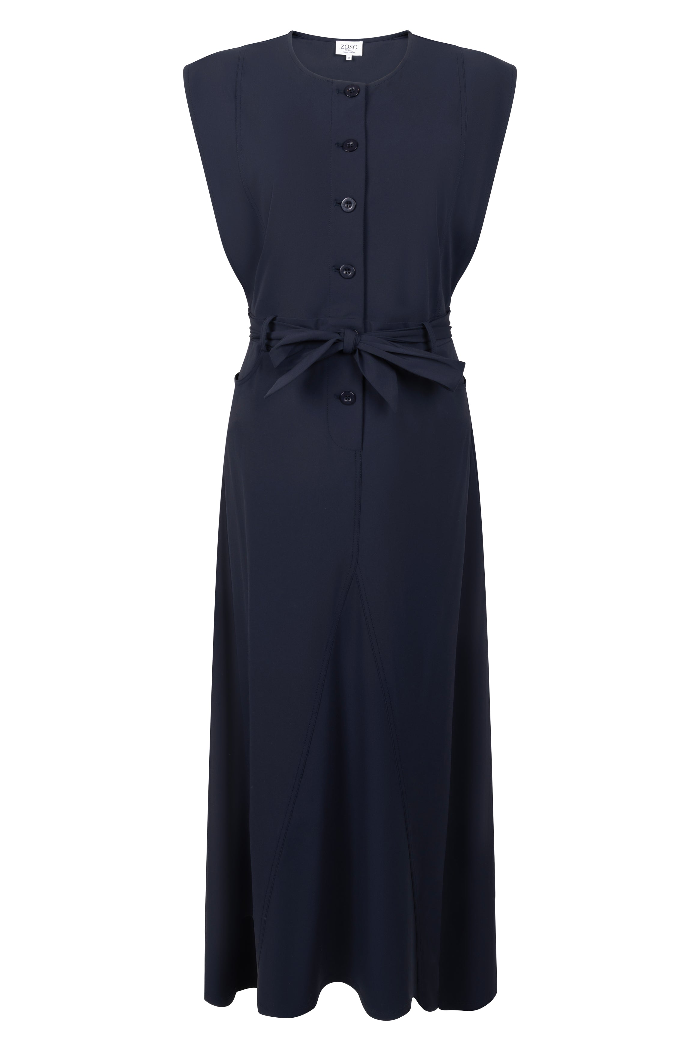 Zoso Esther Travelstof Jurk donkerblauw