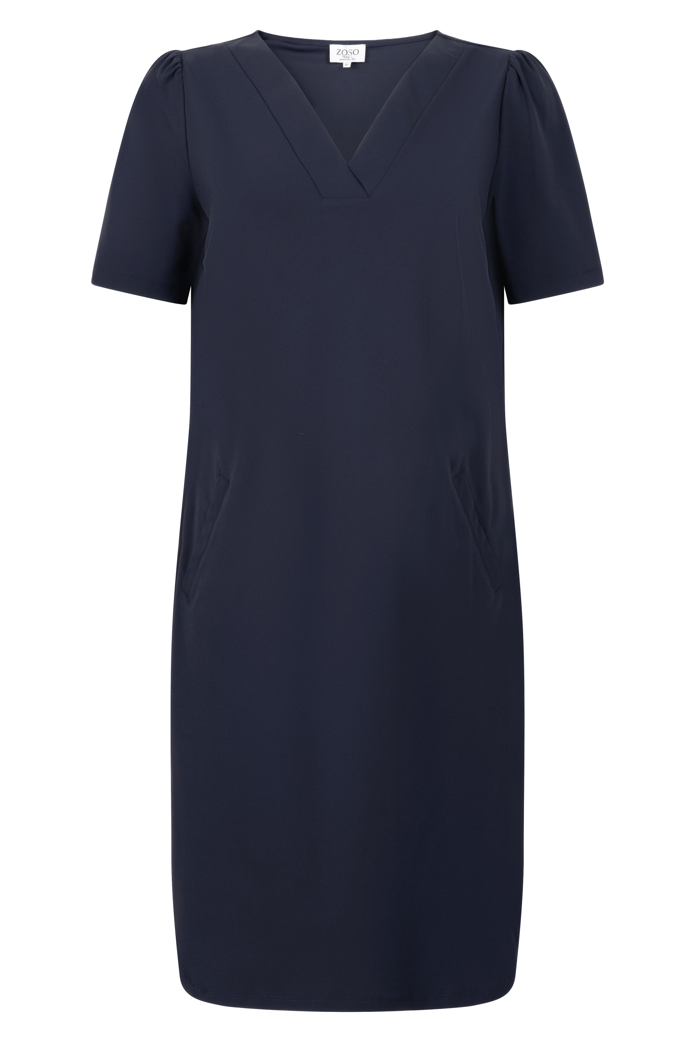 Zoso Juulz Travelstof Jurk donkerblauw navy