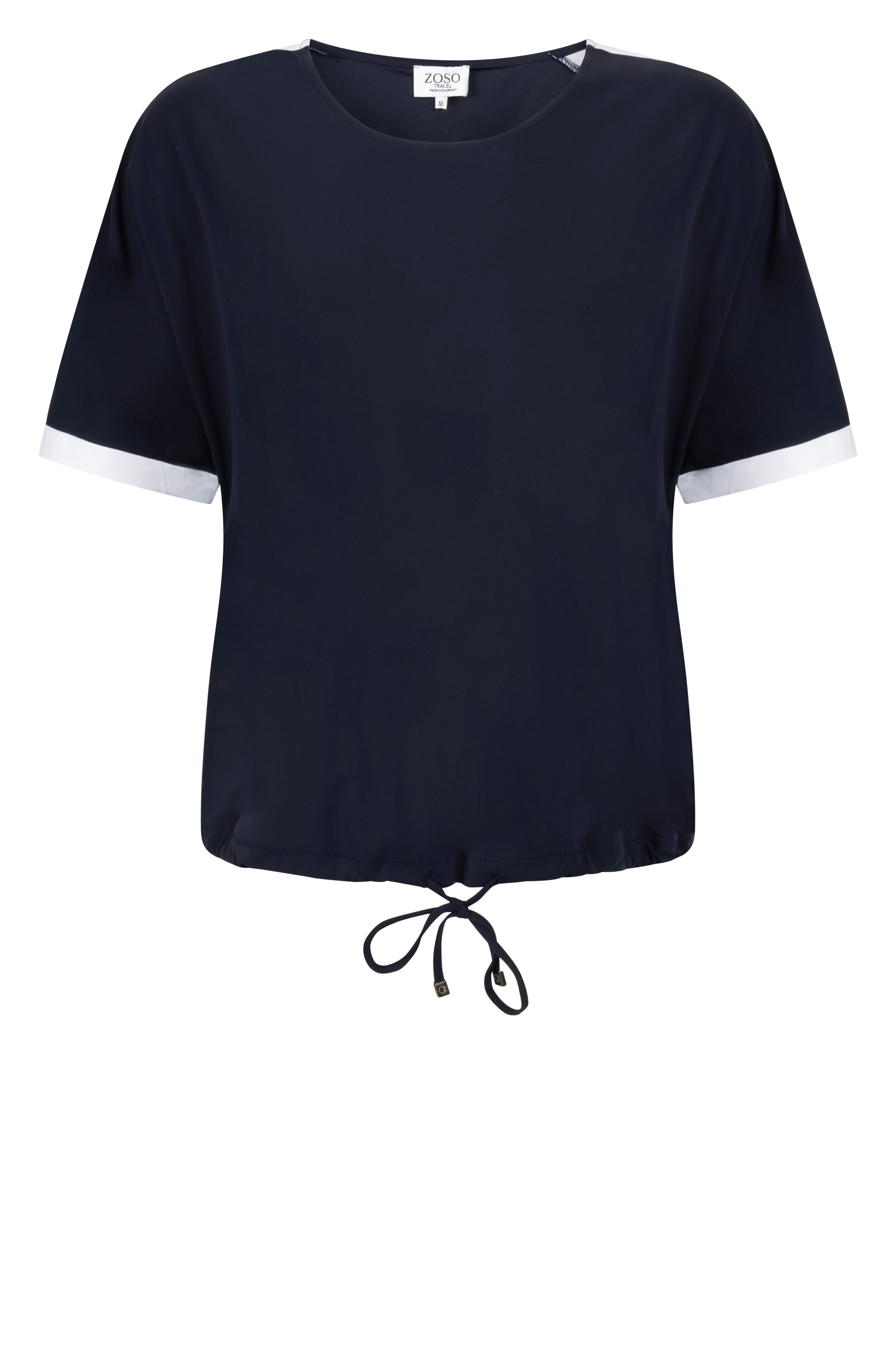 Zoso Lisanne Travelstof Top donkerblauw