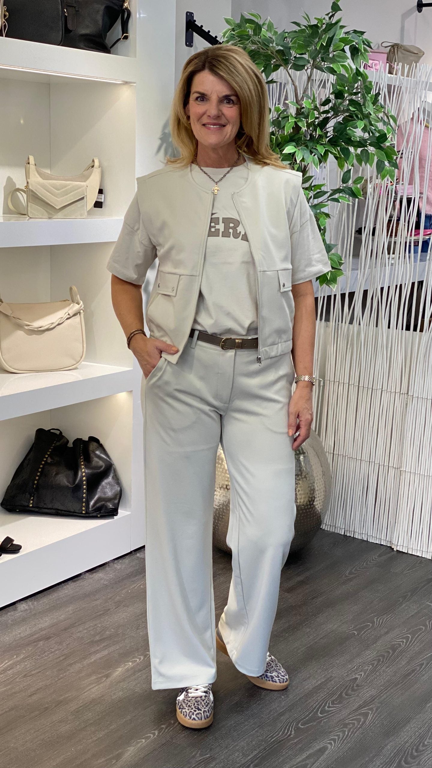 Freequent Nanni Wijde Broek moonbeam