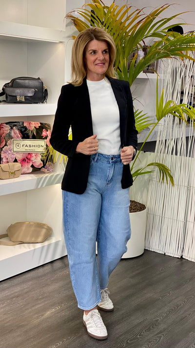 Fashion Halflange Blazer 0402 zwart