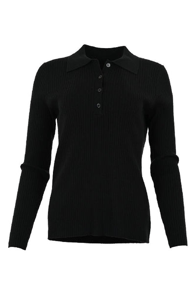 Maicazz Polo Sweater zwart