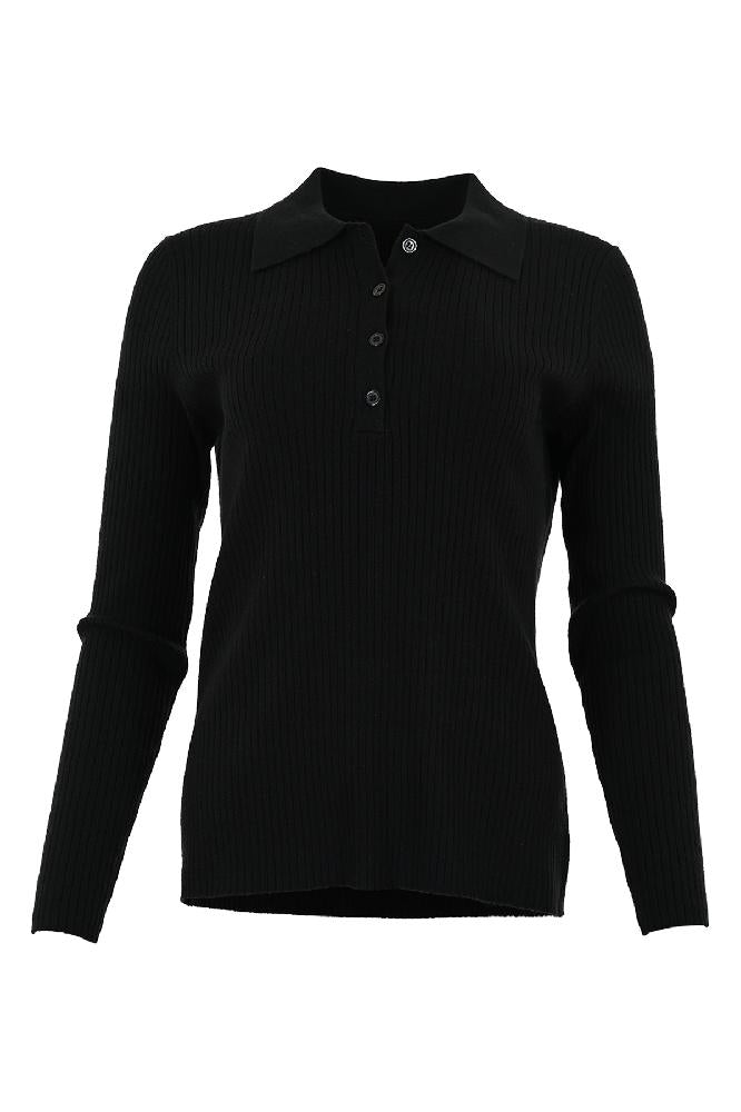 Maicazz Polo Sweater zwart
