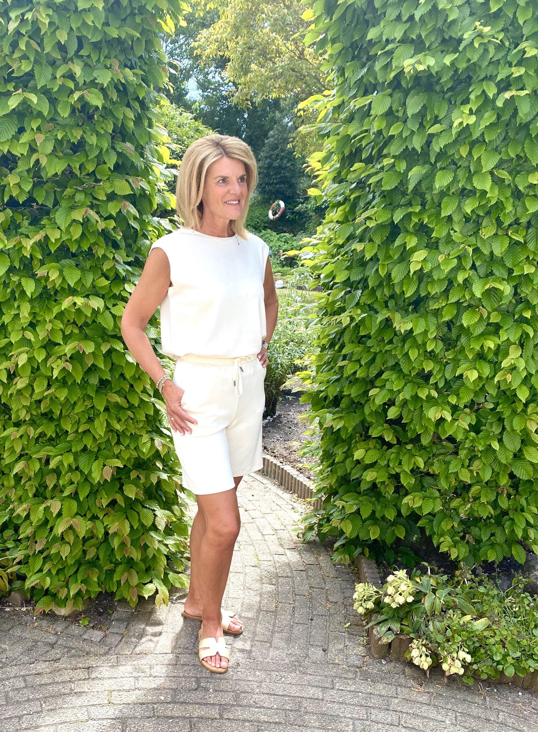 SoyaConcept Banu 78 Short cream korte broek