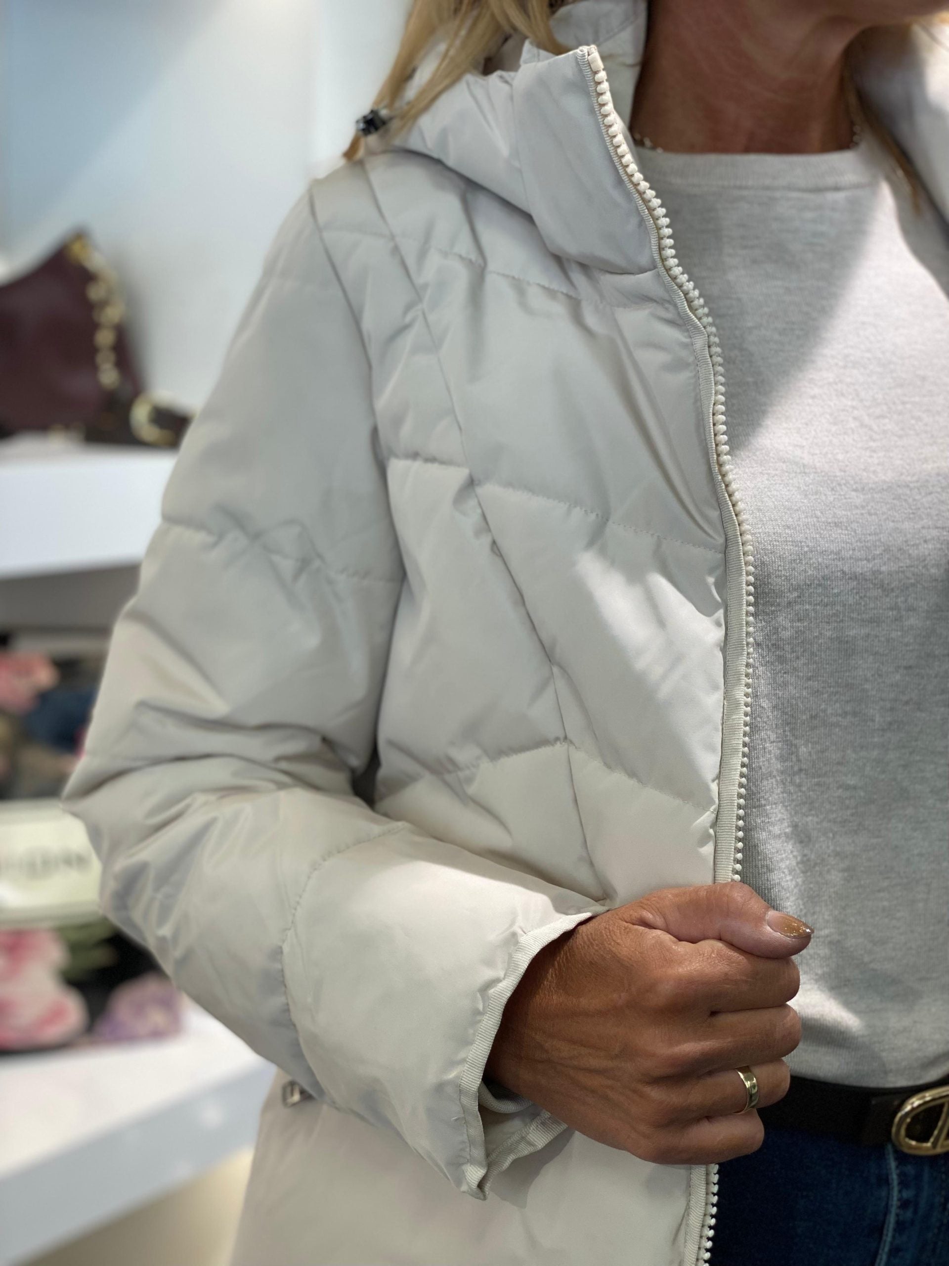 Covered Halflange Winterjas Adele 2 kit rainy day