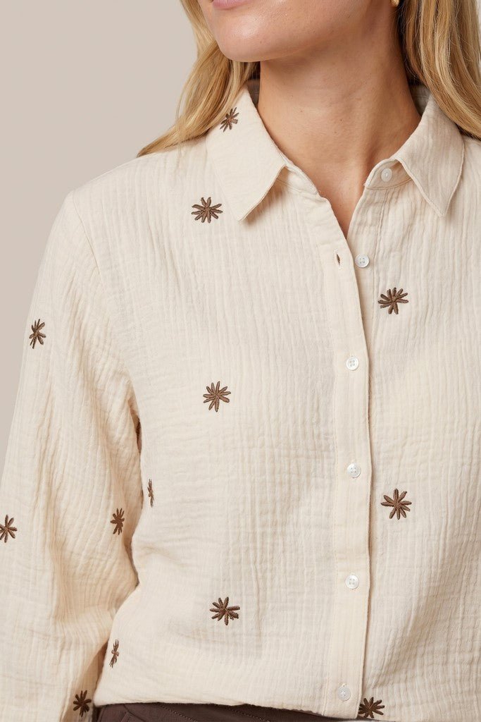 C&S Lancy Blouse sand/mocha brown