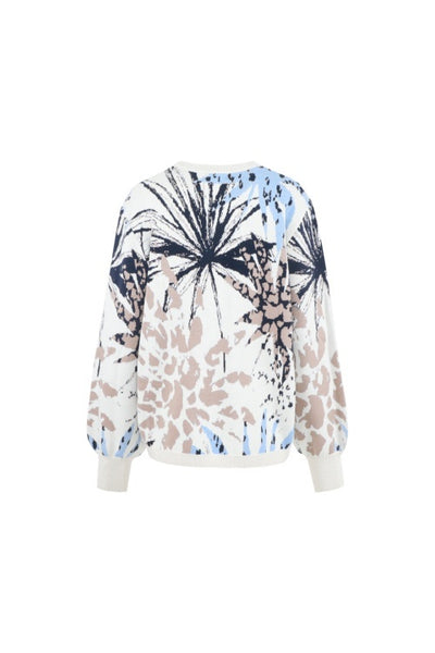 C&S Keira Knit Pullover trui wool white / color mix