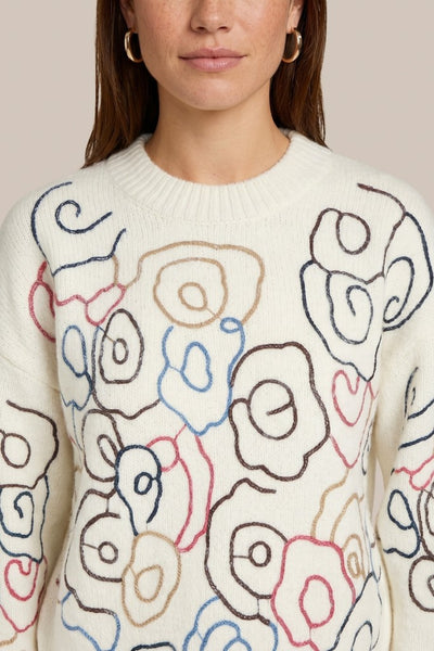 C&S Wings Knit Pullover wool white/colour