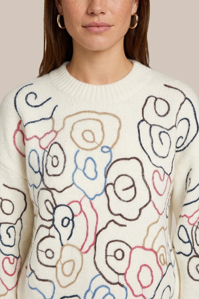 C&S Wings Knit Pullover wool white/colour