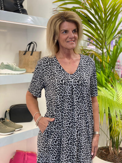 Freequent Jurk Floi harbor mist black