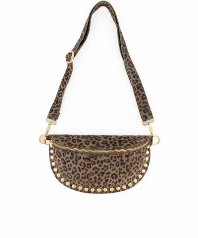 Debby Tas Leer Studs Leopard/Goud T288