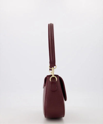 Diara Schoudertas Classic Grain Burgundy T315