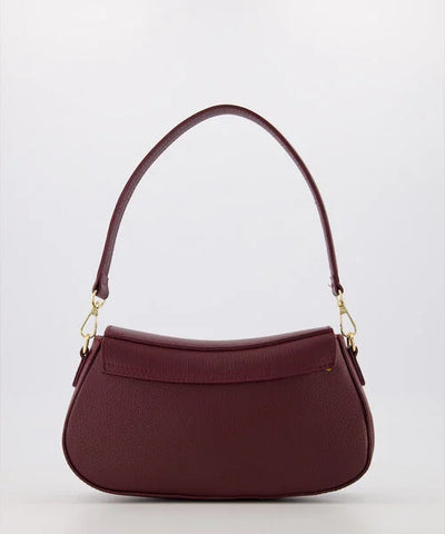 Diara Schoudertas Classic Grain Burgundy T315