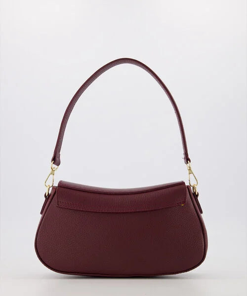 Diara Schoudertas Classic Grain Burgundy T315