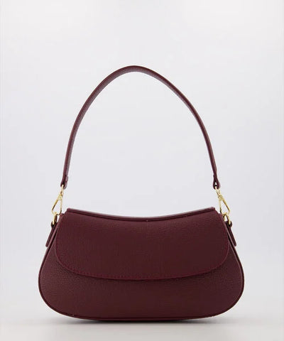 Diara Schoudertas Classic Grain Burgundy T315