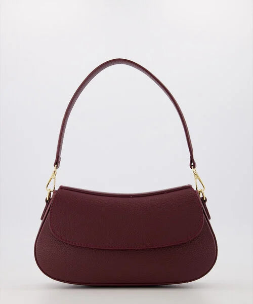Diara Schoudertas Classic Grain Burgundy T315
