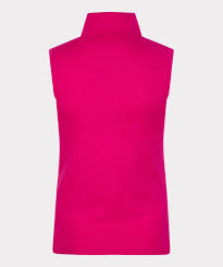 Esqualo Top Sleeveless Ribbed Col Basic Knit F23.07533 fuchsia