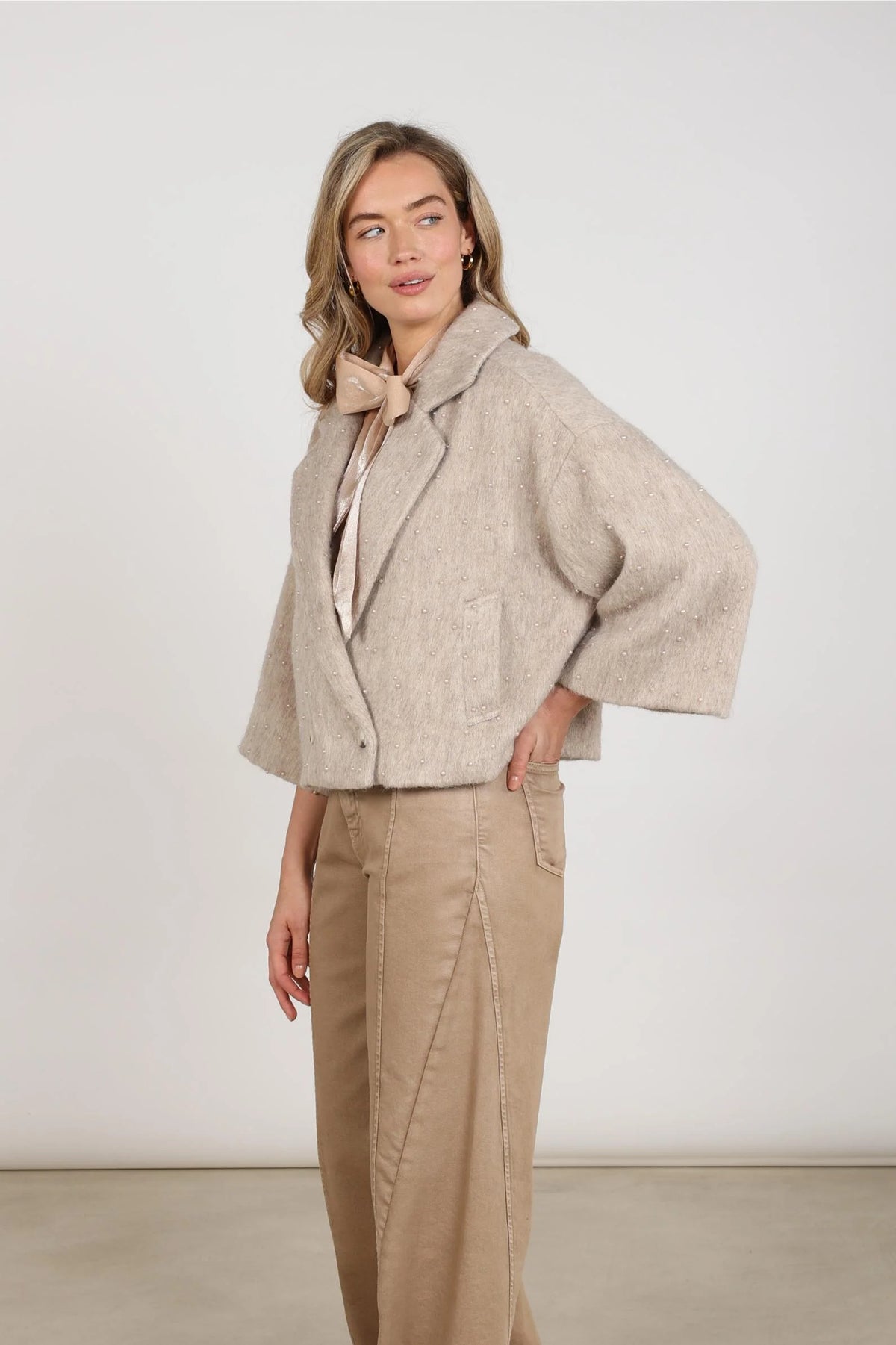 Nukus Danique Jacket Pearl sand