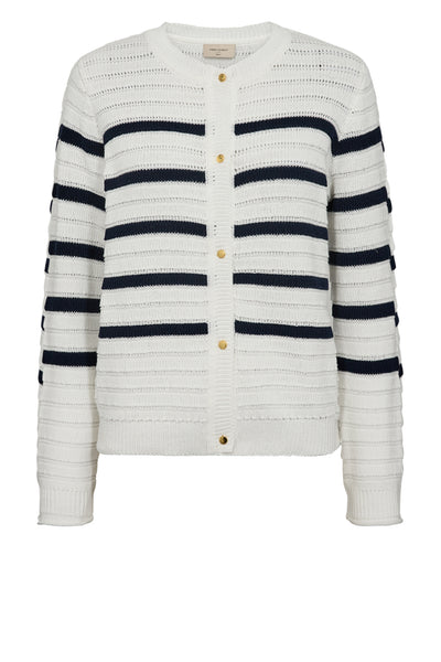 Freequent Sail Vest star offwhite w. navy blazer