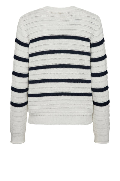 Freequent Sail Vest star offwhite w. navy blazer