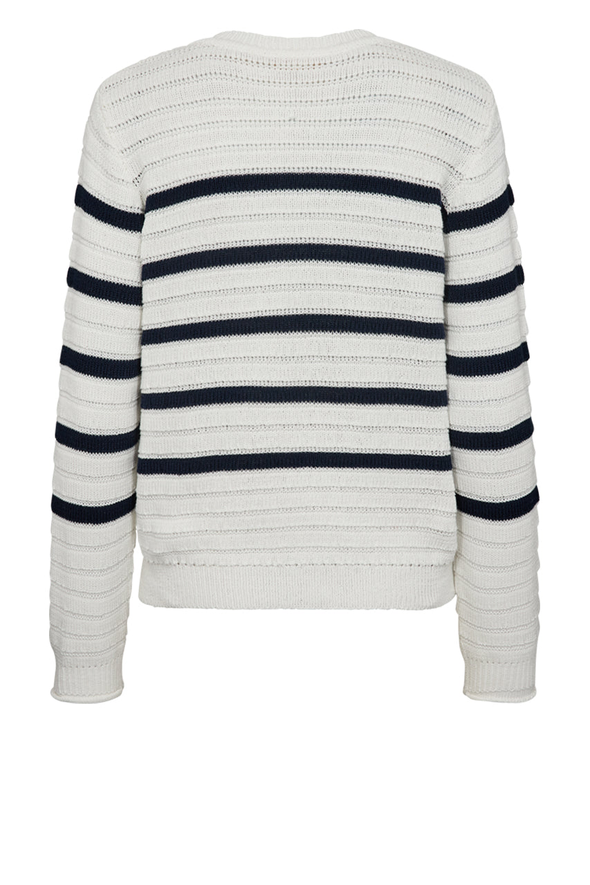 Freequent Sail Vest star offwhite w. navy blazer